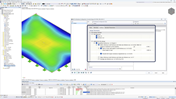 Dialogfenster mit Darstellung der Brandbemessung von Decken und Wänden nach dem vereinfachten Tabellenverfahren in RFEM 6 für die technische Analyse.